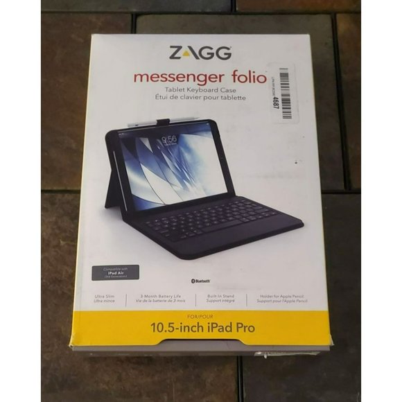 ZAGG Messenger Folio Case and Bluetooth Keyboard for iPad AIR 10.5" (3rd Gen) an - Picture 1 of 2